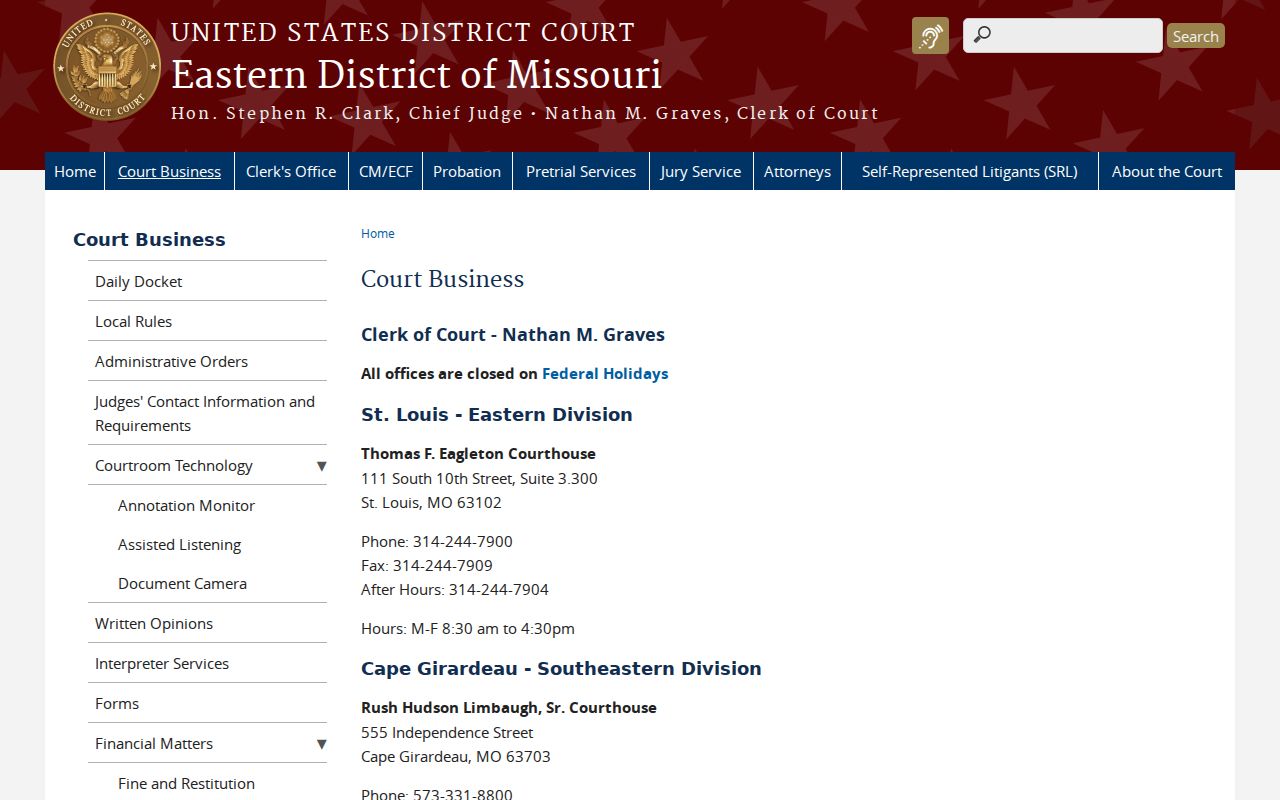 Alexandria court records federal court source