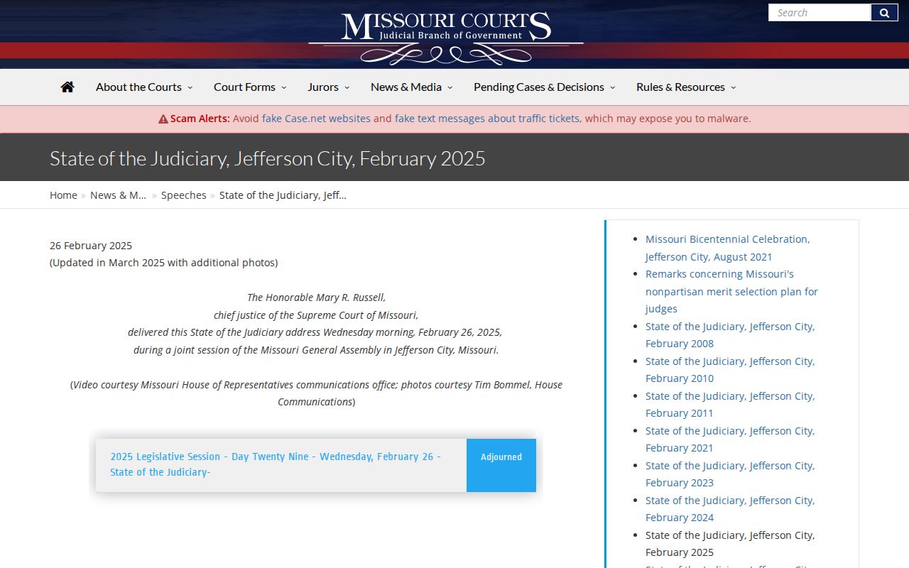 Wayland court records Missouri court technology source