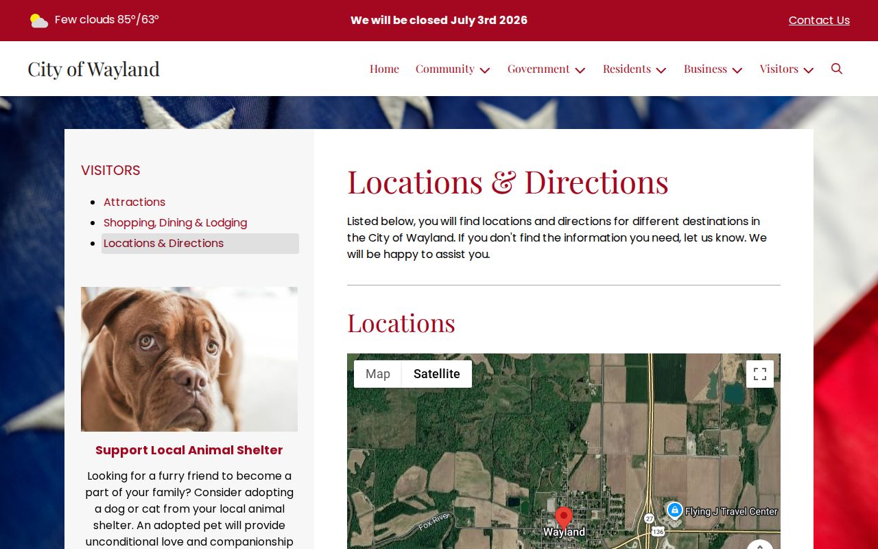 Wayland court records city directions source